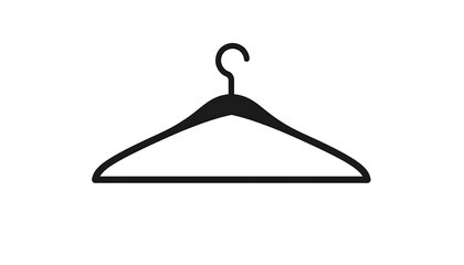 Black coat hanger graphic design