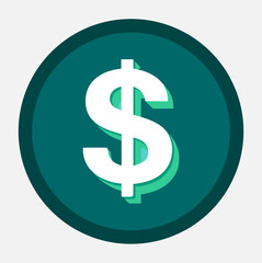  Dollar Coin Icon – Currency and Financial Symbol