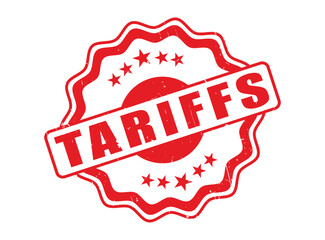 Tariffs Rubber Stamp Seal with a Decorative Border
