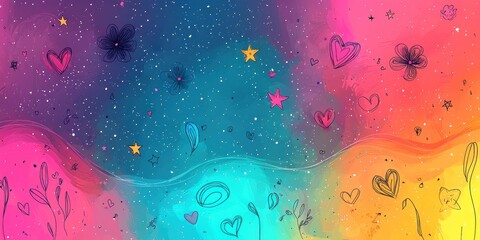 Abstract Neon Color Gradient Blurred Background with Dynamic Effect. Abstract Modern Dynamic Colors Gradient Background. Grainy Texture Background Style with Copy space.	