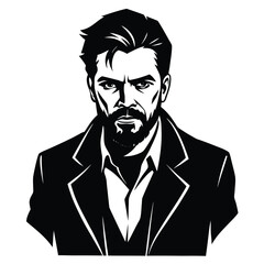 pepole man sihouette vector