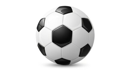 Obraz premium Classic Black and White Soccer Ball for Sports and Games