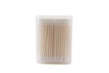White cotton swabs isolated on white background. 