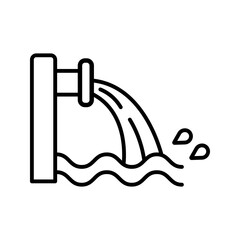  tap water icon white on background