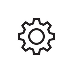 Gear Wheel Symbol Mechanical and Industrial Graphic