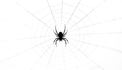 Obraz premium Black and White Spider Illustration//Spider Drawing on White Background//Spider Illustration in Black Ink//Minimalist Spider Artwork//Spider Sketch on White