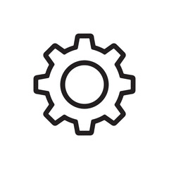 Minimal Gear Shape Engineering Equipment Graphic