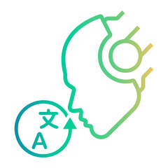 translater Line Gradient Icon