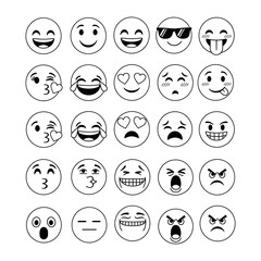Emotional Alphabet: A captivating display of various emojis, each portraying a unique expression, creating an engaging visual language for diverse emotions.