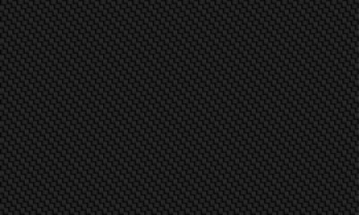 Vector black carbon fiber seamless background. Abstract cloth material wallpaper for car tuning or service. Endless technology web texture or tech page fill pattern