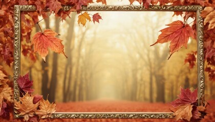 autumn background with leaves