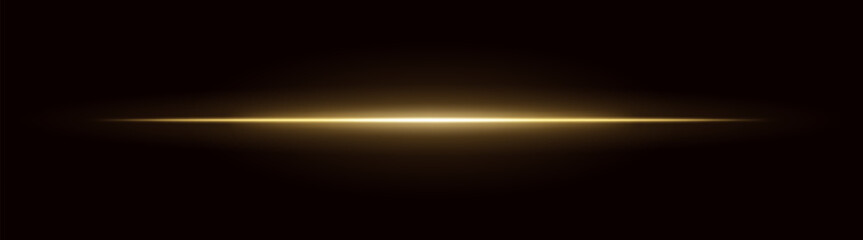 Radiant light. Straight glowing beam with intense center and dark fade edges. Suitable for digital interfaces and futuristic motion effects.