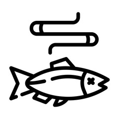 smoke salmon Line Icon