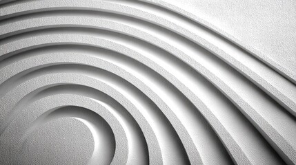 Obraz premium Concentric, grayscale curves form an arc on a textured surface