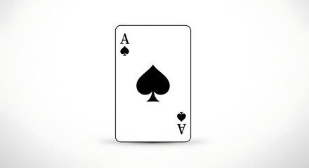 Ace of Spades Playing Card Illustration.
