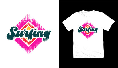 Surfing t-shirt design. t shirt design. t-shirt design vector for print. california logo design vector illustration. quotes for t shirt