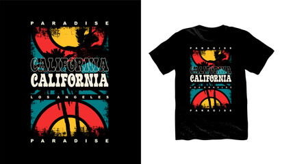 california t-shirt design. palm trees silhouette t shirt design. t-shirt design vector for print. california logo design vector illustration. quotes for t shirt
