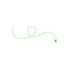 Dashed Arrow Line Pointing Right Down – Vector Diagonal Direction Icon