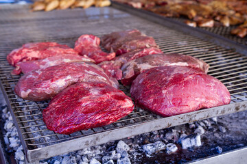 grilled meat picagna and fillet cooked over a slow flame