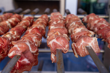 grilled meat picagna and fillet cooked over a slow flame
