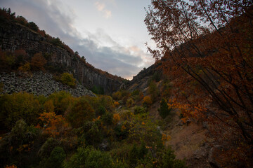 Basalt Rocks Natural Monument, located within the borders of Boyabat district of Sinop Province,