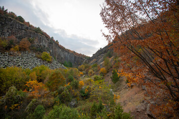 Basalt Rocks Natural Monument, located within the borders of Boyabat district of Sinop Province,
