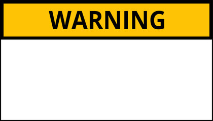 Warning caution danger vector signs. Attention sign, warning sign, caution sign, danger sign. Exclamation mark. Yellow warning caution sign text space area message box sticker label goods commodity.