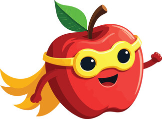 Cool apple with headband and sunglasses cartoon
