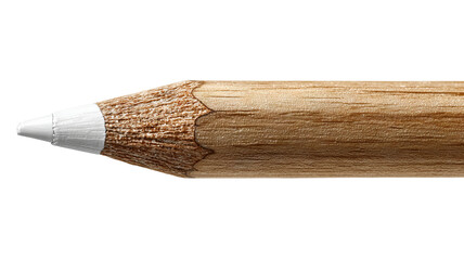 Natural wood pencil with white eraser — high-resolution isolated PNG cutout on transparent background, realistic stationery element for school and office branding, product mockups, graphic design