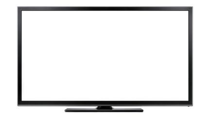 Realistic computer monitor mockup — silver desktop display with slim bezel, blank screen template, front view isolated on white, high-resolution PNG cutout with transparent background