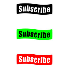 Subscribe Now Button – Rounded Style – On White Background