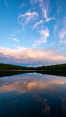 Fototapeta premium Serene sunset over still lake