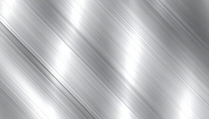 Diagonal streaks of light on a brushed silver surface