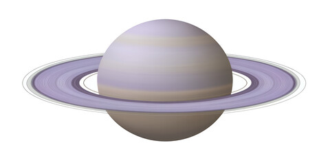 Fototapeta premium Realistic illustration of the planet saturn with its iconic rings showcasing its gaseous atmosphere and celestial beauty isolated on transparent background