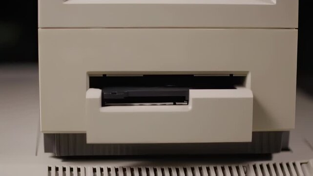 Retro Computing: Inserting and Removing a Floppy Disk from a Vintage Computer Drive