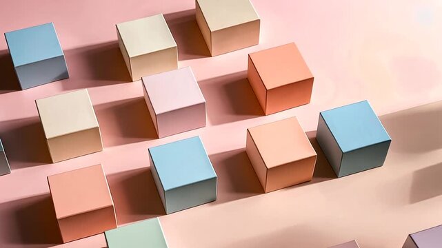 abstract background of colorful cubes