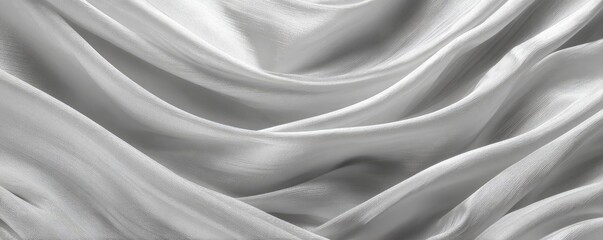 Naklejka premium Draped, soft, light gray fabric texture