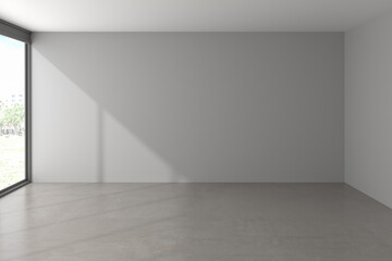 Modern empty room with minimal space. 3D rendering