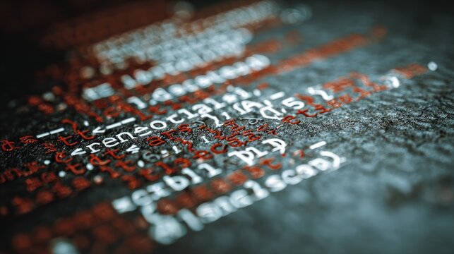 Close-up view of computer code