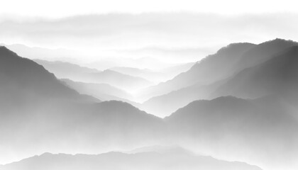 clouds in the mountains