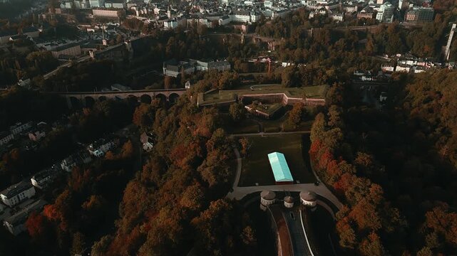 Drone footage of Mudam in Luxembourg