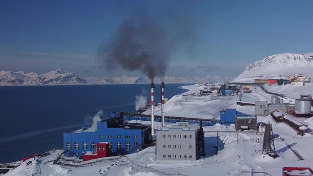 Barentsburg is northern most Russian owned coal mining settlement in Svalbard.