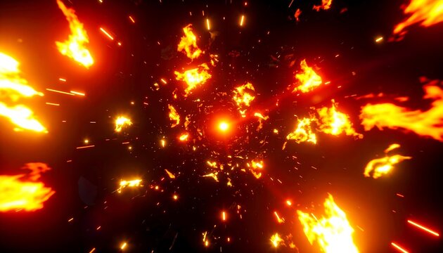 Abstract fire explosion design