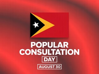 Commemorating popular consultation day in timor leste with the national flag on august 30