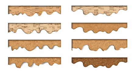 Illustrated fantasy map segments with coastlines and land features