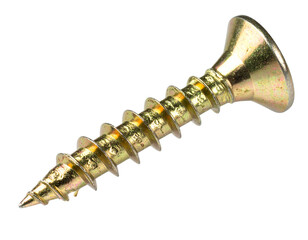 Close-Up of Metallic Screw with Detailed Threads and Sleek Finish, Isolated on Transparent Background