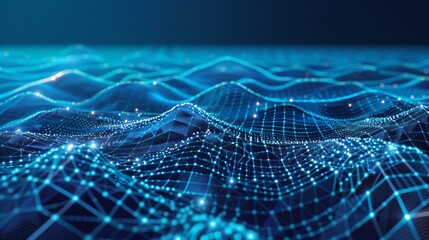 Abstract 3D Network Data Flow &ndash; Futuristic Digital Transformation Background