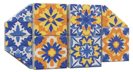 Colorful decorative ceramic tiles