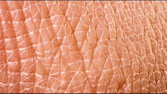 Ultra close-up macro view of human skin texture with fine lines and detailed epidermal surface