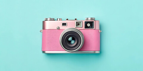 vintage camera on white background